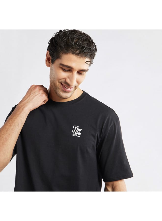 سبلاش فيڤ تيشيرت بأكمام قصيرة وياقة مستديرة وطبعات - Image 4