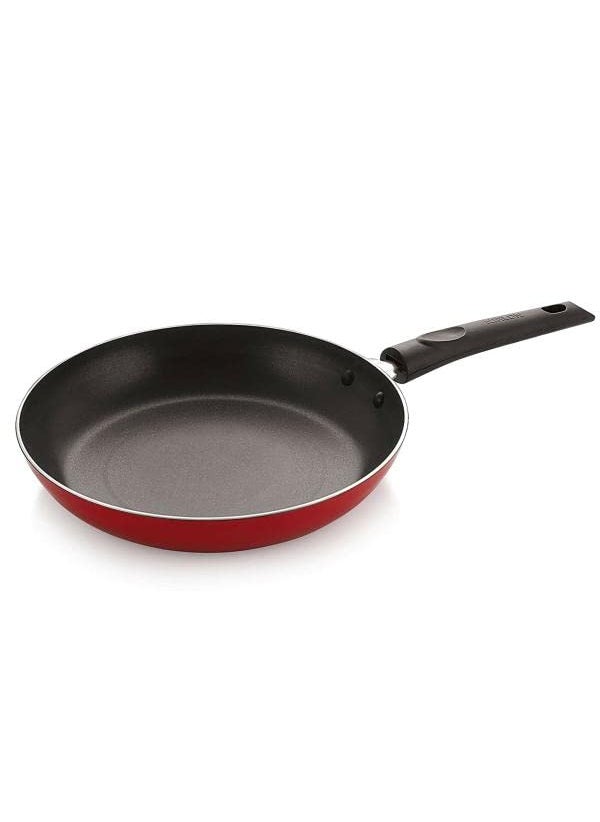 Techmahoday Techmahoday Small Size Red Aluminum NonStick Kadai 12cm and Tadka Pan 11cm Set of 2  - Image 3