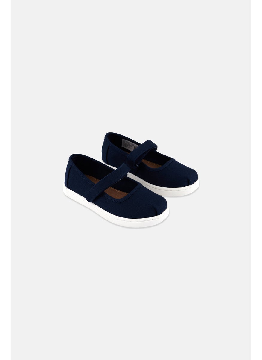 TOMS Toddlers Girl Mary Jane Velcro Casual Shoes, Navy  - Image 1