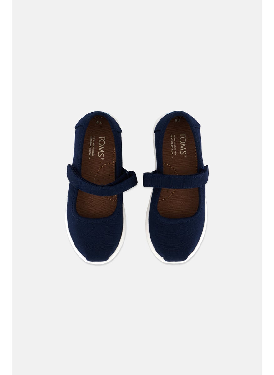 TOMS Toddlers Girl Mary Jane Velcro Casual Shoes, Navy  - Image 3