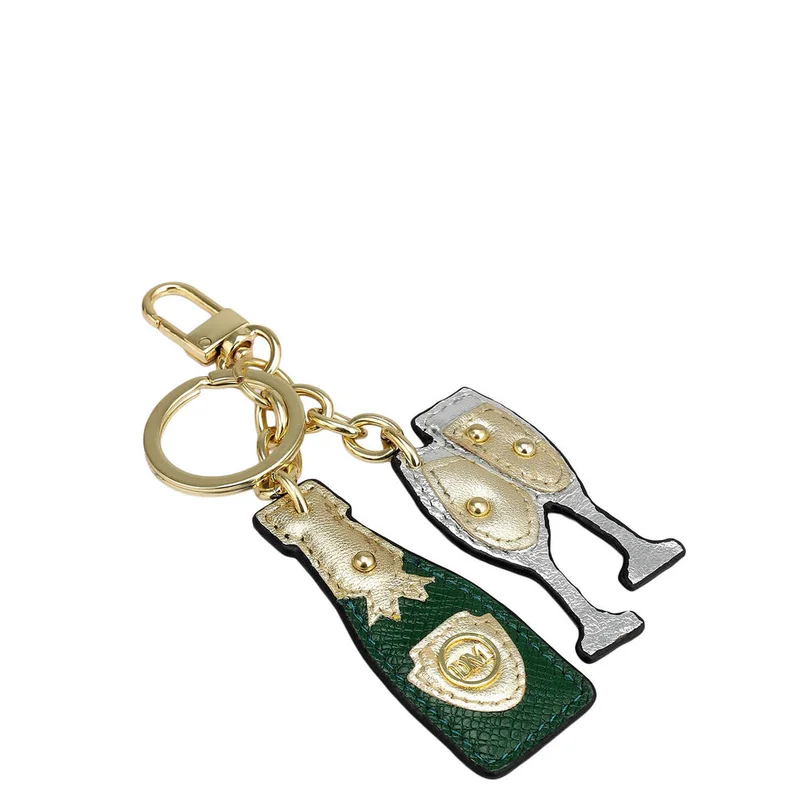 Da Milano Franzy Leather Key Chain - Green