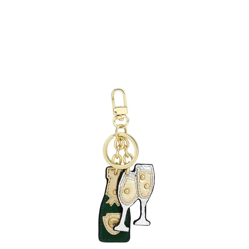 Da Milano Franzy Leather Key Chain - Green