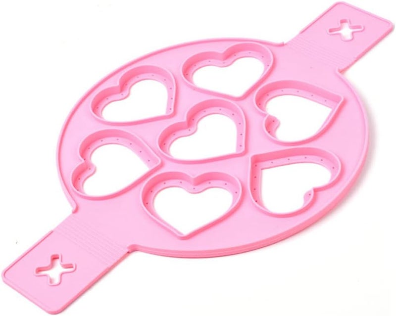TUKE Nonstick Pancake Molds Ring Silicone Fried Egg Mould Reusable Pancake Maker Egg Ring Kitchen Cooking Baking Tools (Heart Shape) - Image 5