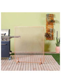 DANUBE HOME Metal Fire Screen Protective Fireplace Screen Fence Decorative Mesh For Outdoor Or Indoor 100x30.5x120.5 cm  - Image 1