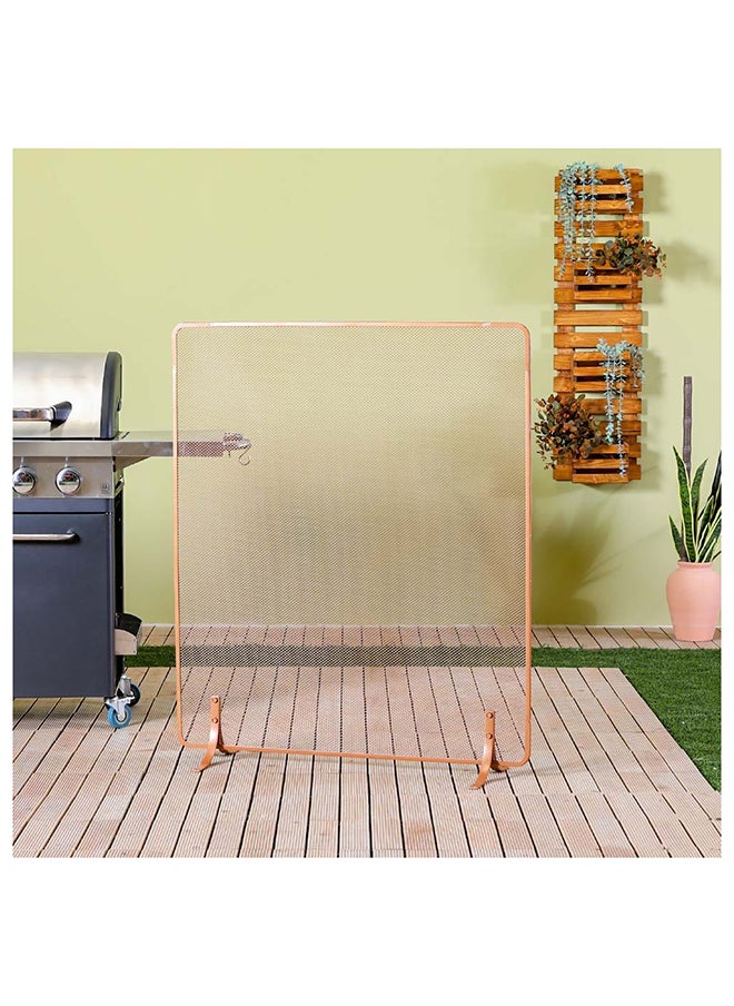 DANUBE HOME Metal Fire Screen Protective Fireplace Screen Fence Decorative Mesh For Outdoor Or Indoor 100x30.5x120.5 cm  - Image 1