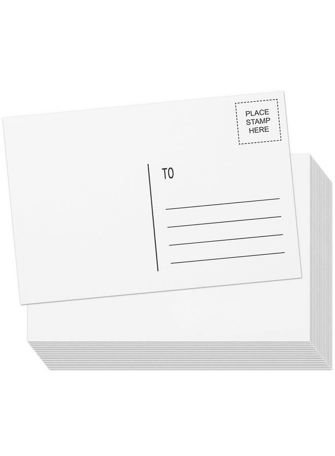 Goefun Blank Postcards for Mailing 4x6, 300 GSM Printable Postcards White Blank Post Cards Bulk for Thank You Notes, DIY Greetings, Invitations, and Art Projects, 96 Pack - Image 1