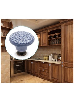 KASTWAVE Drawer Knobs, Greyish Blue Cabinet Knobs, Retro Ceramic Dresser Knobs, 33mm Drawer Knobs Door Knobs Drawer Pulls Dresser Handles with Mounting Screws 12pcs, 1.3"  - Image 5