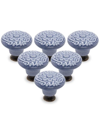 Drawer Knobs, Greyish Blue Cabinet Knobs, Retro Ceramic Dresser Knobs, 33mm Drawer Knobs Door Knobs Drawer Pulls Dresser Handles with Mounting Screws 12pcs, 1.3" - pzsku/Z6A18EF0FEDCF928BD001Z/45/_/1721212247/5785e37e-c054-459c-b8f3-0b608f754f53