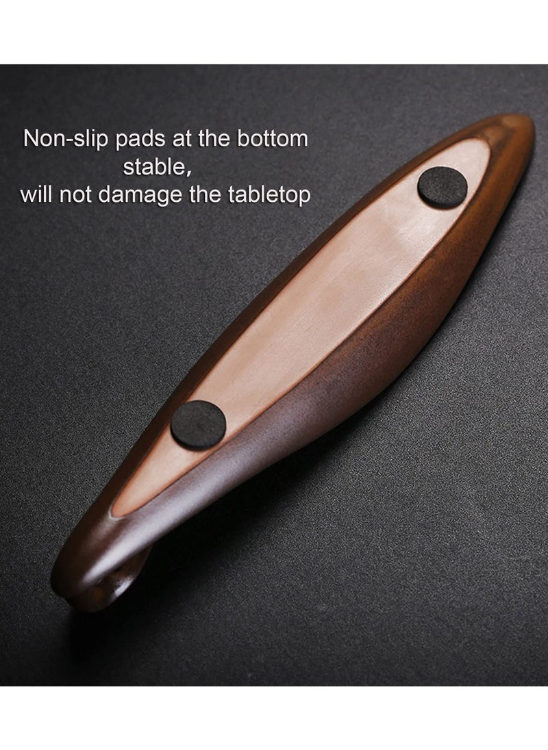 Coconut - Incense Stick Holder with 3 Holes, 9 Inch Length Ceramic Incense Ash Cather for Counters, Meditation Room, Yoga, Home, Office, Brown - Image 1