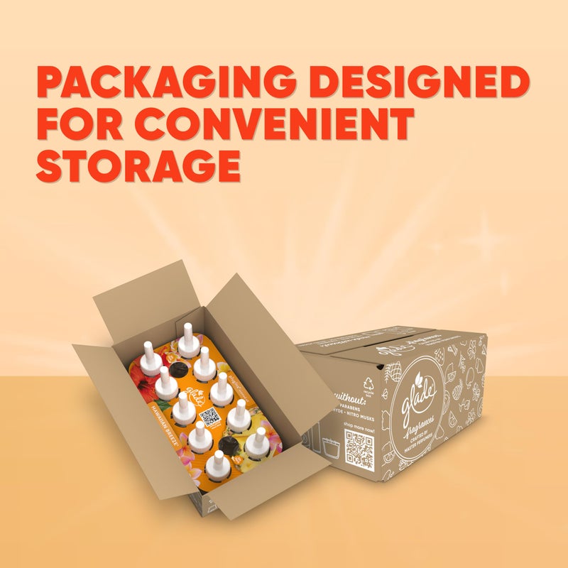 Glade PlugIns Refills Air Freshener, Scented and Essential Oils for Home and Bathroom, Hawaiian Breeze, 6.7 Fl Oz, 10 Count (Packaging May Vary) - Image 2