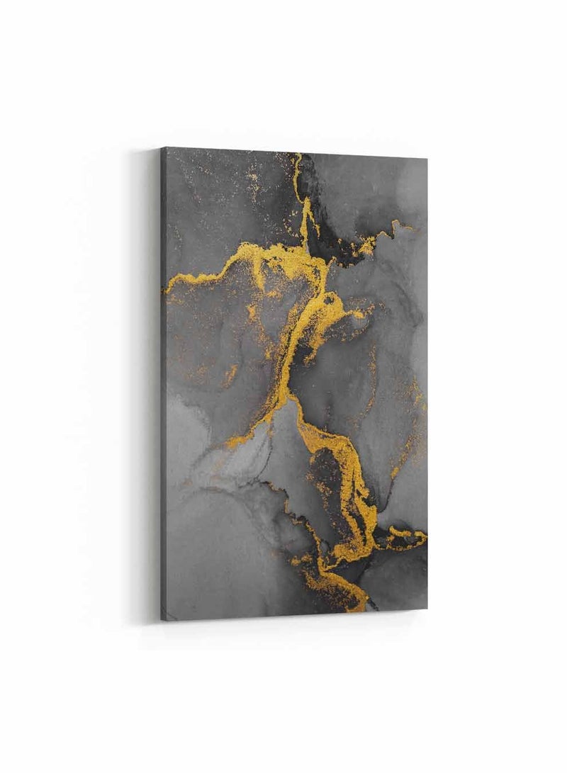 لوحة كانفاس على إطار خشبي، تصميم فن تجريدي لألوان  متداخلة، للمنزل، غرفة المعيشة، المكتب، الديكور - Image 1