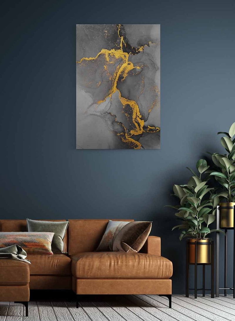 لوحة كانفاس على إطار خشبي، تصميم فن تجريدي لألوان  متداخلة، للمنزل، غرفة المعيشة، المكتب، الديكور - Image 3