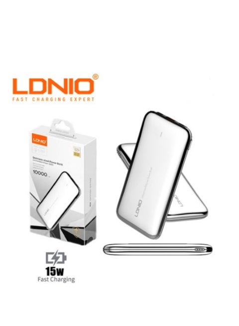 CAPACITY:10000 MA--USB port: 2 USB port with QC3.0+ PD--Output USB-A: 5V/3A--Input Micro: 5.0V/2.0-- TOTAL POWER : 15 W