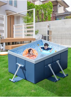 MaBaby Foldable Non-Inflatable Kids Swimming Pool, Rectangular above Ground Swimming Pool for Kid Adult Outdoor, Hard Plastic Shell, Kid Pool for Backyard Pools  - Image 3
