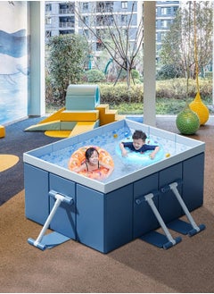 MaBaby Foldable Non-Inflatable Kids Swimming Pool, Rectangular above Ground Swimming Pool for Kid Adult Outdoor, Hard Plastic Shell, Kid Pool for Backyard Pools  - Image 2