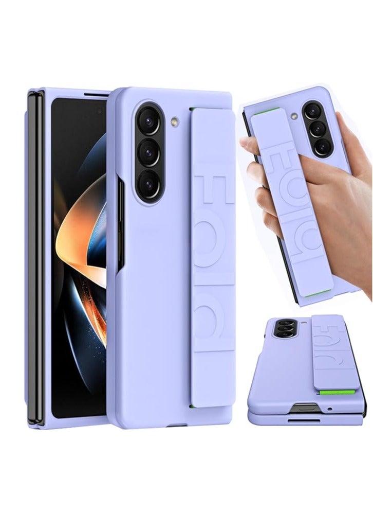 general Case compatible with Samsung Galaxy Z Fold 5/6 with hand strap, scratch resistant, shockproof, ultra-thin case for Samsung Galaxy Z Fold 5/6