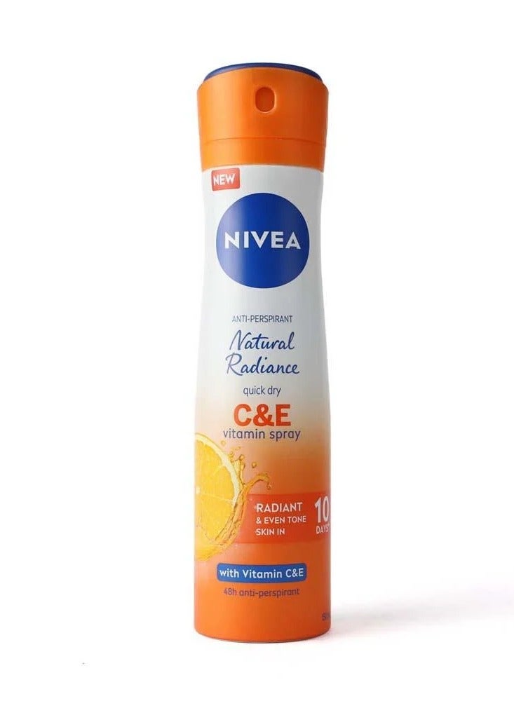 Nivea Nivea Natural Glow Deodorant Spray with Vitamin C & E - 150ml