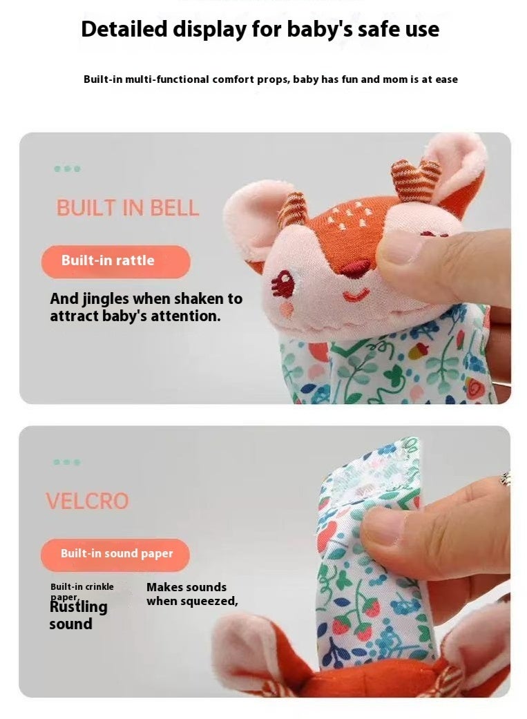 Gerenic 4Pcs Baby Cartoon  Animal Wrist Rattles & Foot Finder Socks Set – Soft Infant Wristbands and Socks for Early Learning & Sensory Development - Image 4