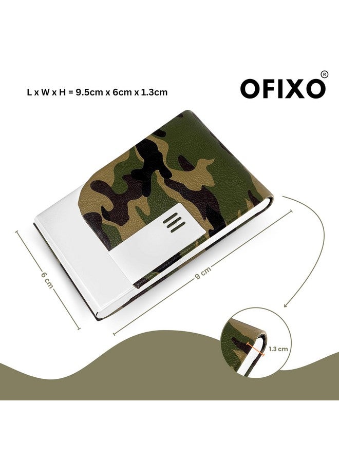 OFIXO Credit Card Holder Protector Stainless Steel Credit Card Wallet Slim Metal Credit Card Case for Women or Men (Military) - Image 2