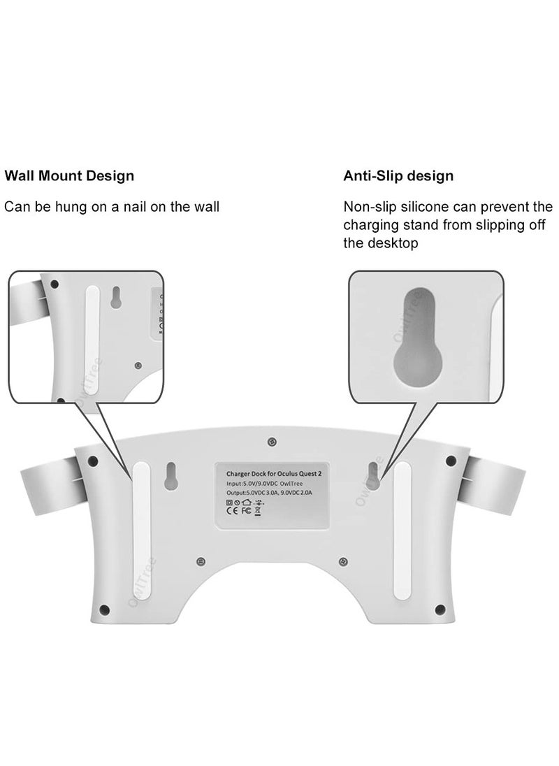 Generic Charging Station for Oculus Quest 2 USB Charging Dock Stand for VR Headset High-Speed Charging Station Stand With Breathing Light for Quest 2 Handle Storage Dock  - Image 4