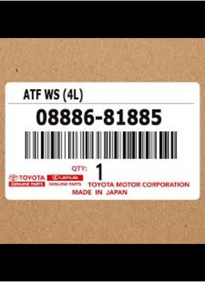 تويوتا سائل ناقل حركة أوتوماتيكي أصلي من Toyota ATF WS 4 Ltr 08886-81885 للتبديل السلس 