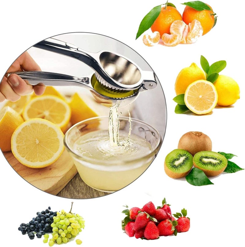 Rasse Lemon Squeezer - Lemon Squeezer Manual Citrus Juicer - Lemon Manual Press Juicers Stainless Steel - Lime Squeezer Lemon Juicer Squeezer with Grater - Image 4