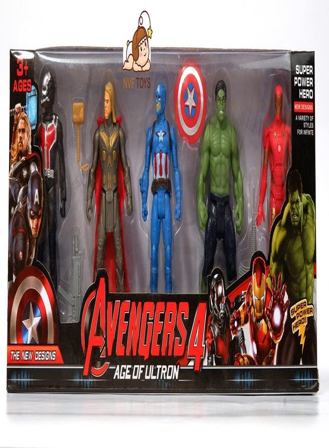 NVF Toys Action Justice Super Heroes Figures Toys Play Set for Kids with LED Light for Children Kids Ages 4 and Up - 14-cm - Image 2