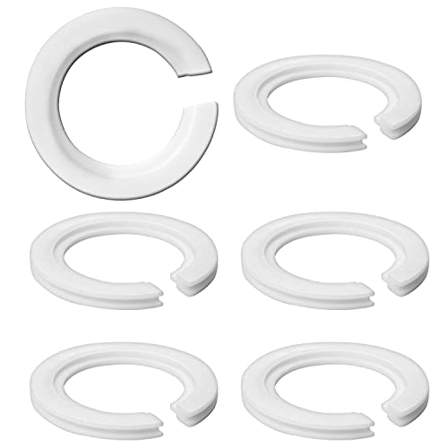 Sliverdew E27 to E14 Lamp Shade Adapter Ring, 6 Pack Screw Lampshade Reducer Washer E27 Lamp Rings, 42mm to 29mm Lampshade Converter Ring Plastic Light Shade Replacement Parts - Image 1