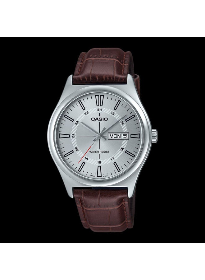 كاسيو ساعة يد من  الجلد بعقارب MTP-V006L-7CUDF - Image 1