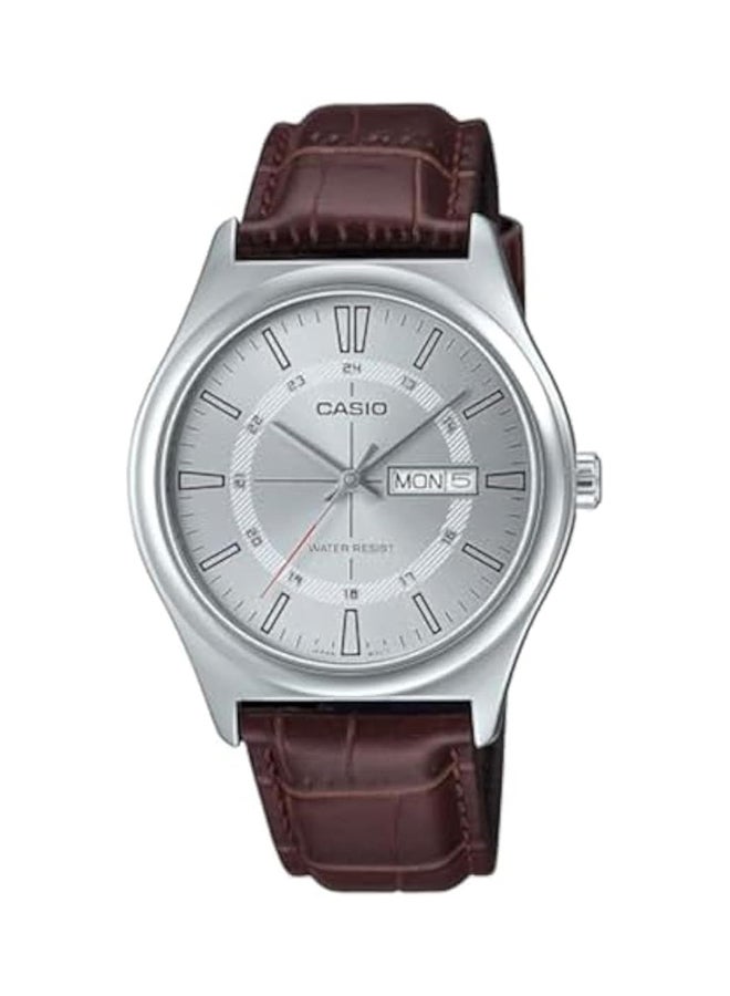 كاسيو ساعة يد من  الجلد بعقارب MTP-V006L-7CUDF - Image 3
