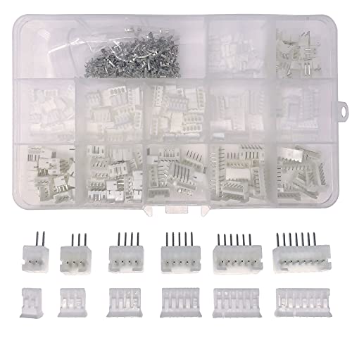 Teansic 540-Piece JST-PH 2.0 mm Connector Kit - 2.0 mm Pitch Female Pin Header with 2/3/4/5/6/7 Pin Housing JST Connector Adapter Plug Terminals - Image 1