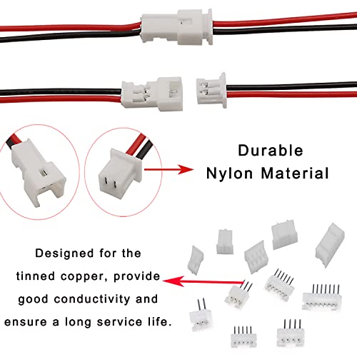 Teansic 540-Piece JST-PH 2.0 mm Connector Kit - 2.0 mm Pitch Female Pin Header with 2/3/4/5/6/7 Pin Housing JST Connector Adapter Plug Terminals - Image 3