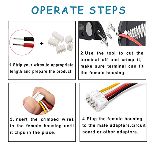 Teansic 540-Piece JST-PH 2.0 mm Connector Kit - 2.0 mm Pitch Female Pin Header with 2/3/4/5/6/7 Pin Housing JST Connector Adapter Plug Terminals - Image 5