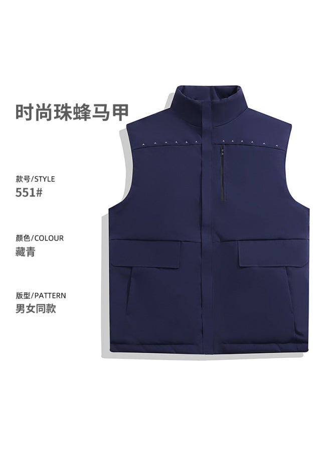 Winter Down Cotton Windproof Outdoor Hiking Mountaineering Sports Workwear Vest Custom Logo