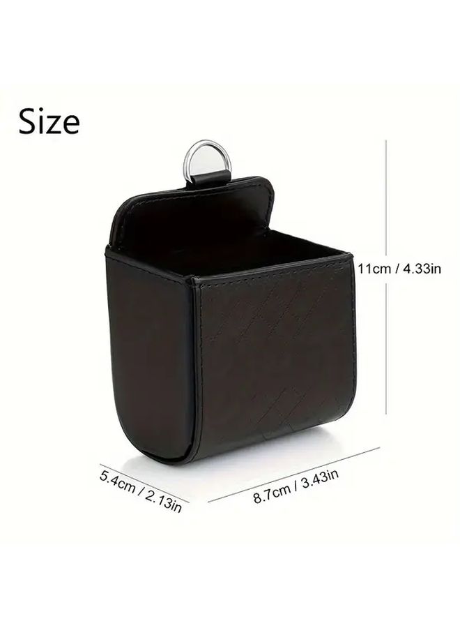 Black Car Seat Back Organizer with Air Vent Phone Holder and Storage Pouch - Image 2