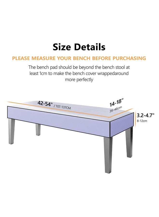 Street27 Polyester Bench High Stretch Slipcover Dining Room Bench Seat Cushion Cover Beige - Image 5