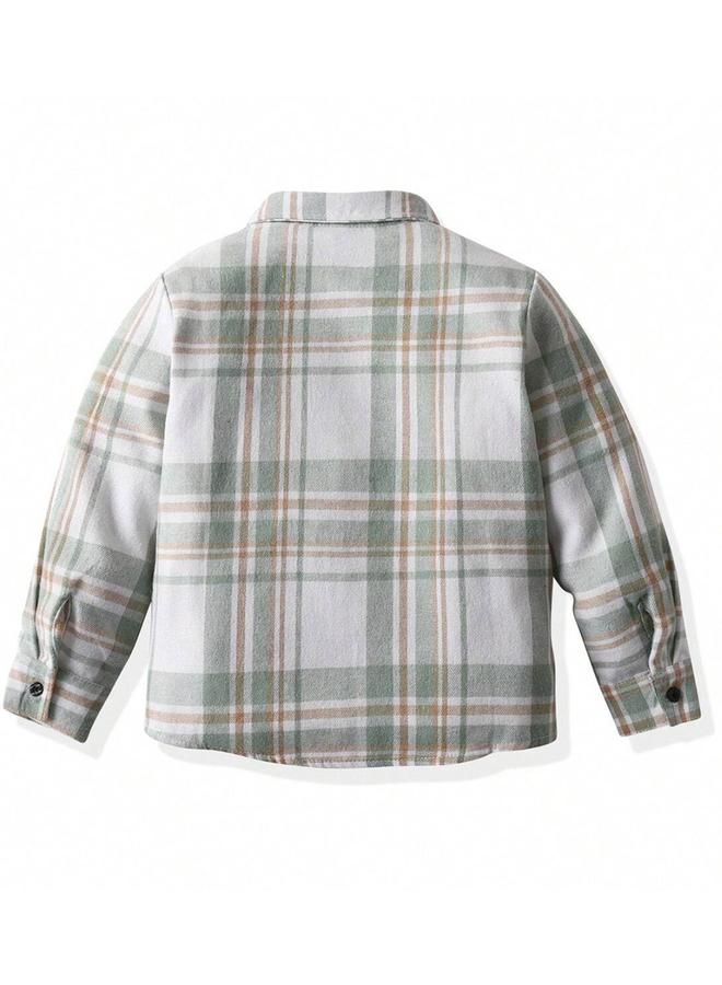 تايك تو قميص بطبعة مربعات وتفاصيل أزرار - Image 2