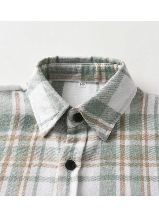 تايك تو قميص بطبعة مربعات وتفاصيل أزرار