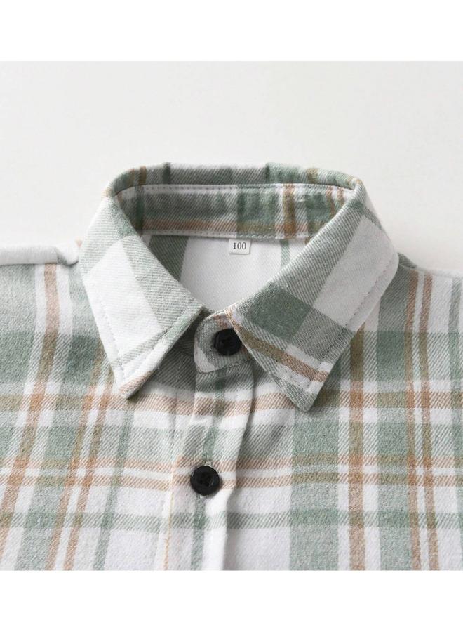 تايك تو قميص بطبعة مربعات وتفاصيل أزرار - Image 3