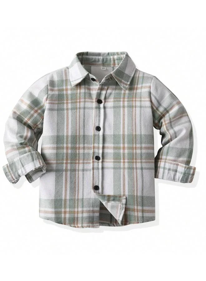 Take Two Take Two Boys Grey Checked Button Front Shirt