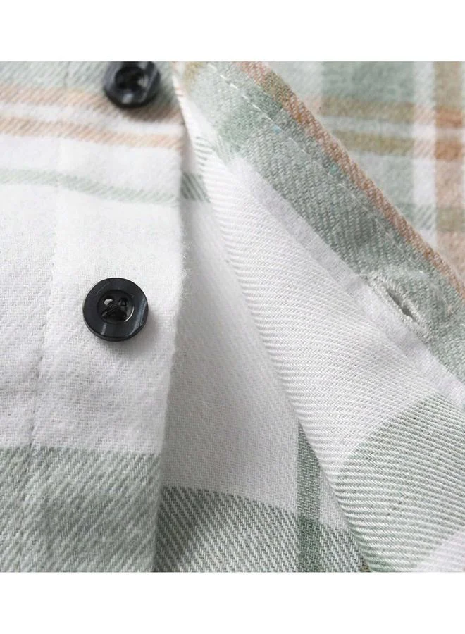 تايك تو قميص بطبعة مربعات وتفاصيل أزرار