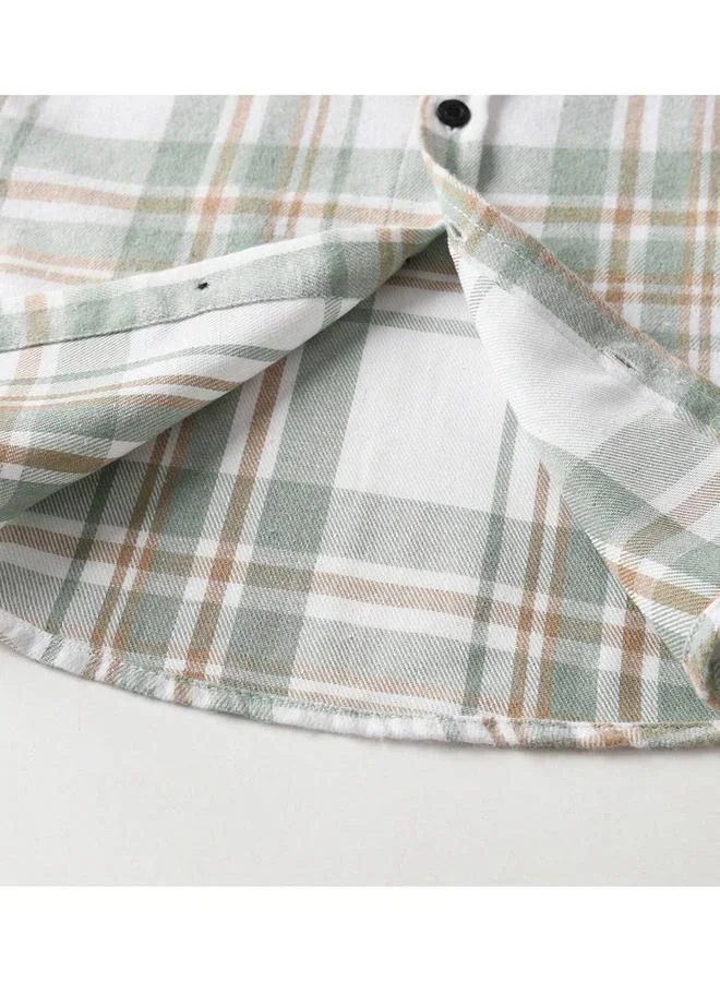 تايك تو قميص بطبعة مربعات وتفاصيل أزرار