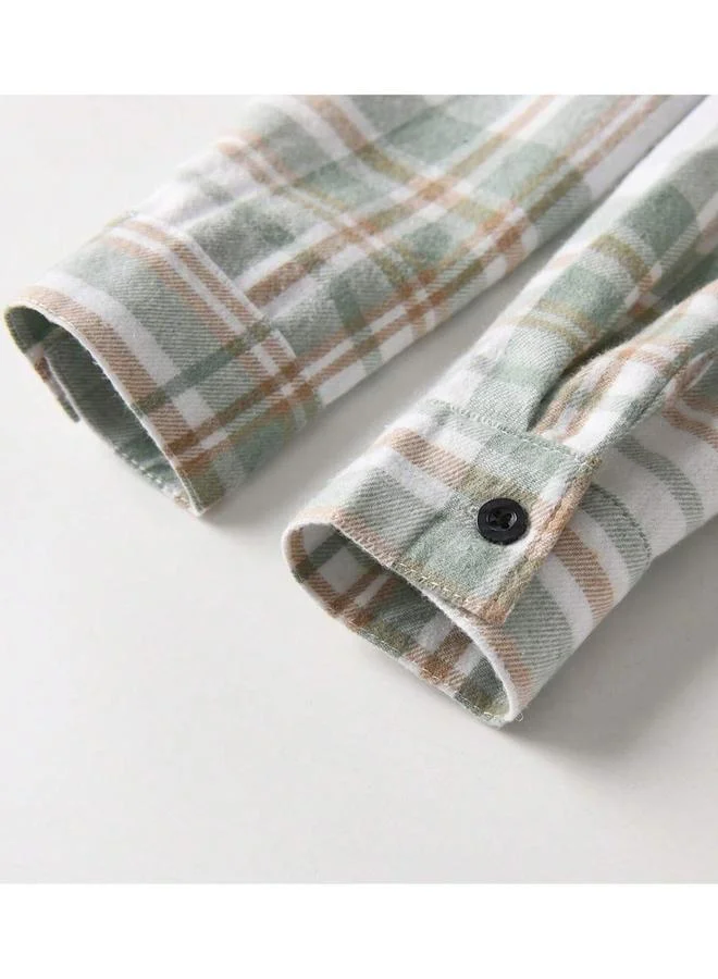 تايك تو قميص بطبعة مربعات وتفاصيل أزرار