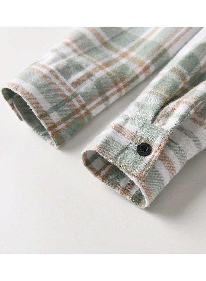 تايك تو قميص بطبعة مربعات وتفاصيل أزرار - Image 4