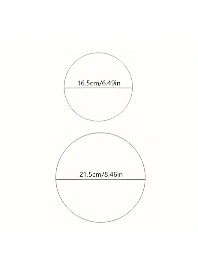 قطعتان من ألواح الكيك الأكريليك الشفافة مقاس 6 بوصات، أدوات خبز متينة - Image 3