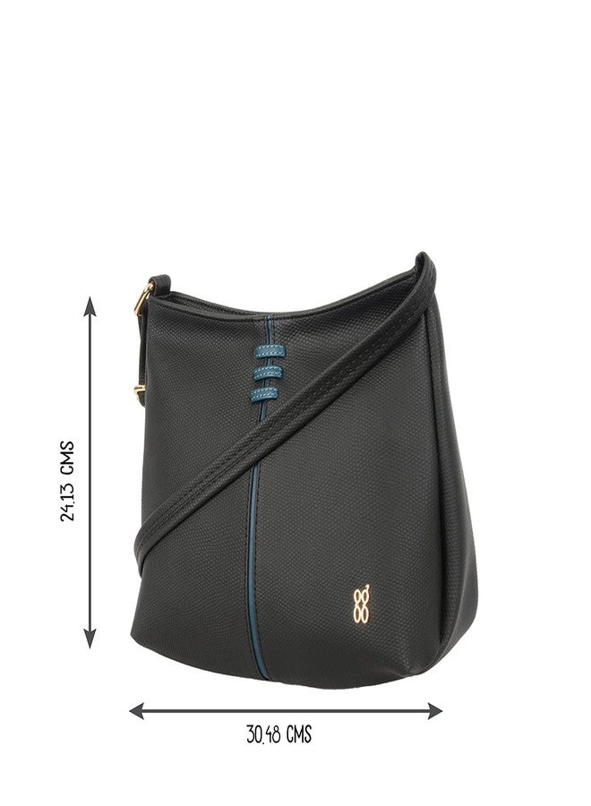 Baggit Womens Lxe Pepsi Hobo Bag- Black - Image 3