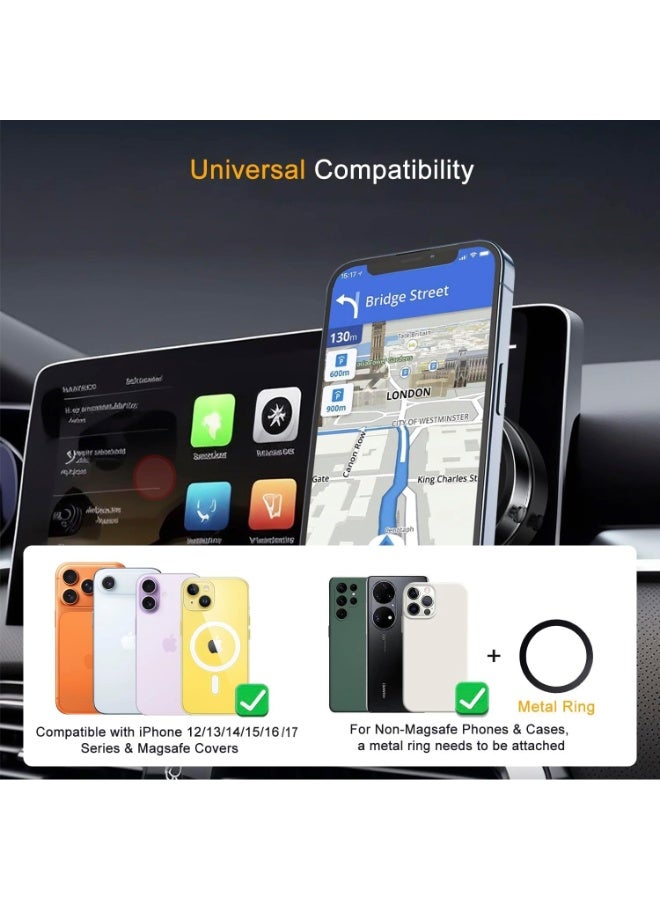 Electric Vacuum Magnetic Suction Phone Mount, Hands-Free Shower Phone Holder, Magnetic Cell Phone Holder for Car/Gym/Mirror/Smooth Surface, Compatible with Magsafe iPhone & Android - Image 5