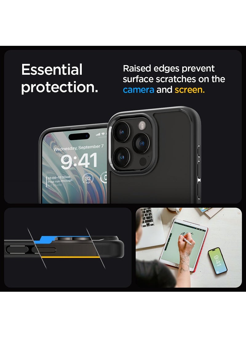 Spigen - Ultra Hybrid for iPhone 15 PRO Case Cover - Matte Black - Image 1