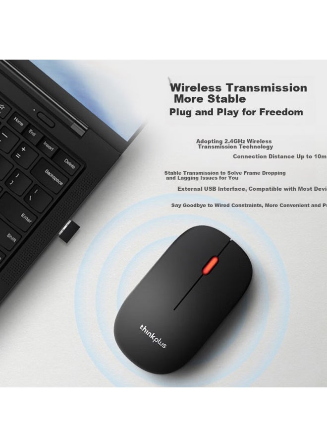 Thinkpad Lenovo Wireless Mouse Office Mouse Lightweight Mouse Portable Mouse Symmetrical Mouse Laptop Mouse Computer Mouse Business Mouse