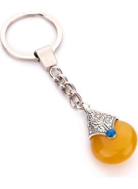 Rosary Round Orange Color Keychain
